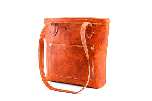 orange bison large tote bag