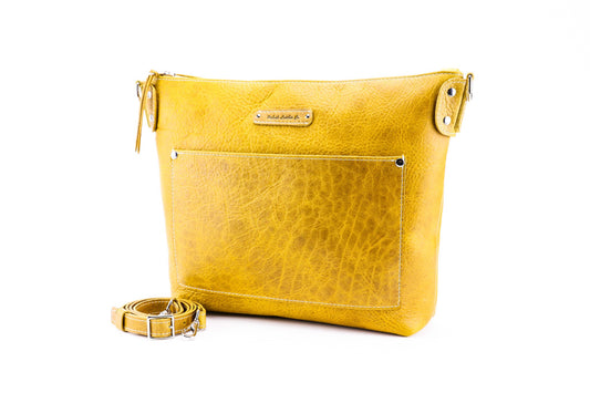 yellow #1 bison large purse